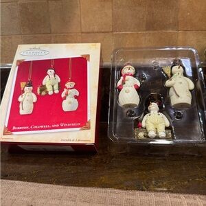 Burrton Coldwell & Windfield Hallmark Keepsake Snowman Christmas Ornament Set
